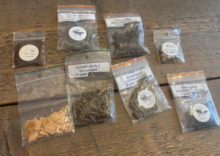 8x luxe garnalenvoer Shrimpworld! 10€, Ophalen of Verzenden, Nieuw, Overige typen