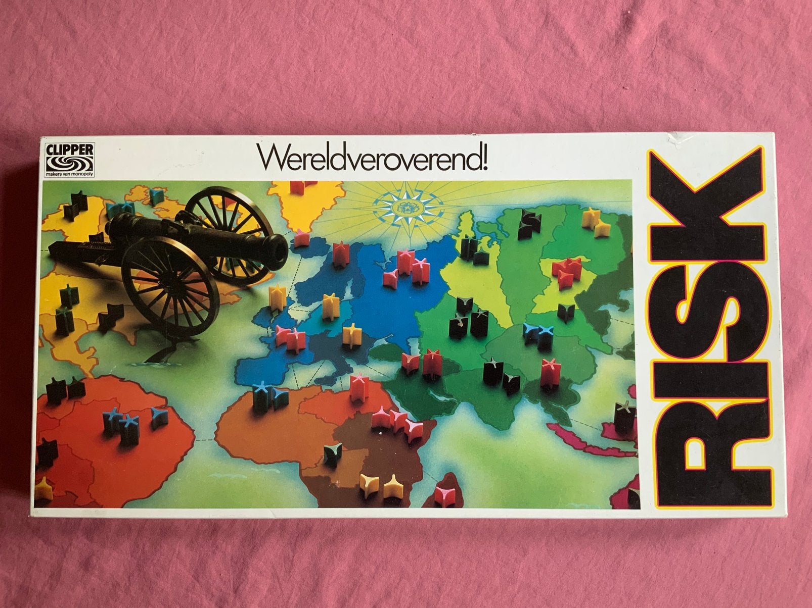 Risk (wit), Hobby en Vrije tijd, Gezelschapsspellen | Bordspellen, Vijf spelers of meer, Ophalen of Verzenden, Gebruikt, Clipper