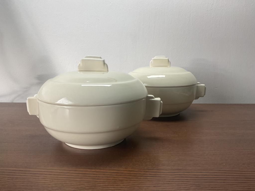 2 Art Deco Société Céramique Maestricht dekschalen voor, Ophalen of Verzenden
