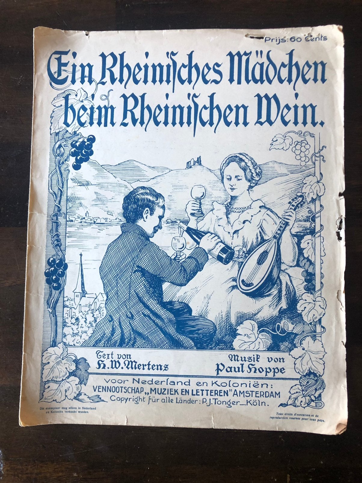 Bladmuziek Ein Rheinischer Mädchen voor piano, Muziek en Instrumenten, Bladmuziek, Gebruikt, Klassiek, Ophalen of Verzenden, Artiest of Componist