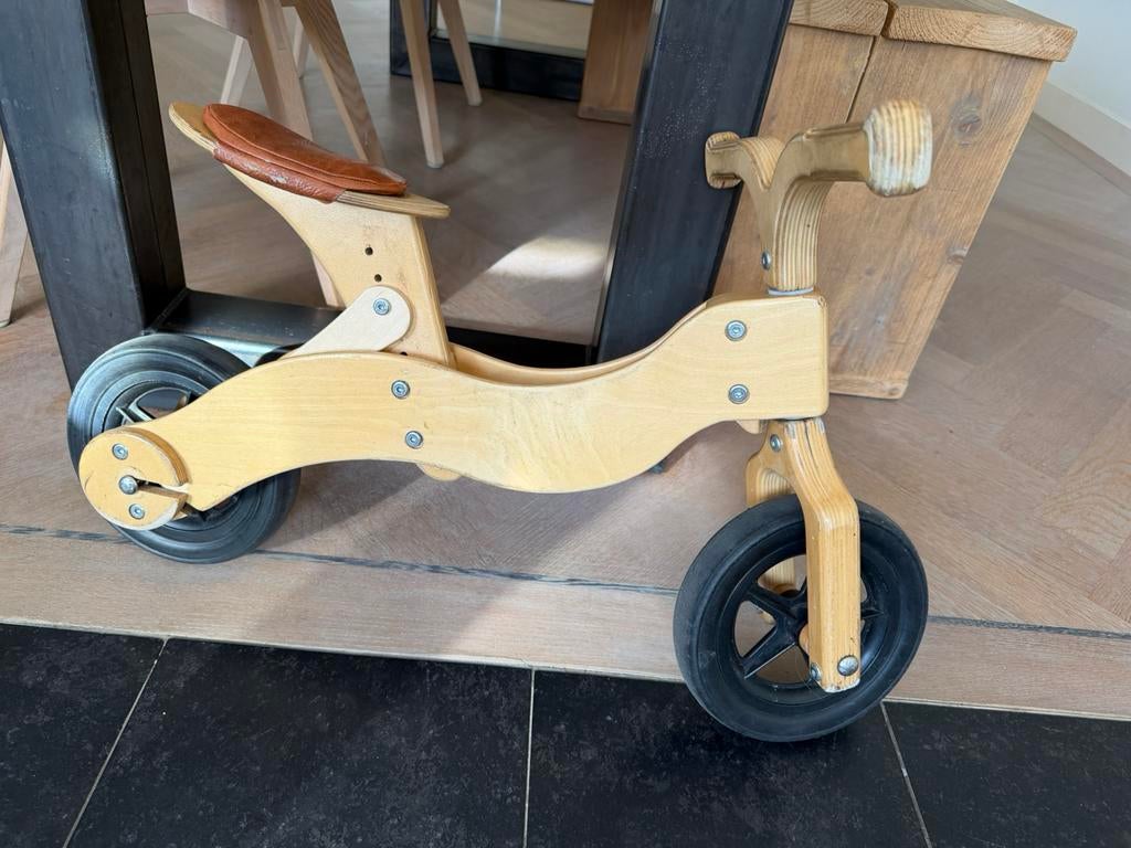 Van Dijk Houten Loopfiets / 2-in-1 Driewieler – Groeit mee!, Kinderen en Baby's, Speelgoed | Buiten | Voertuigen en Loopfietsen
