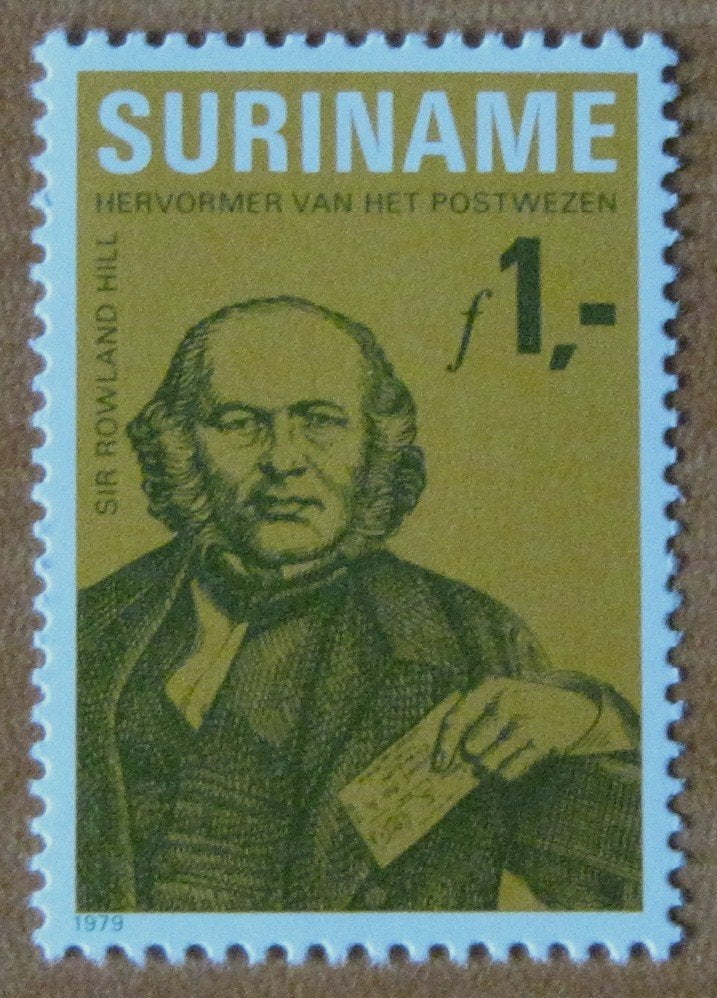 Rep-Suriname 185 zegel Sir Rowland Hill., Verzenden, Postfris