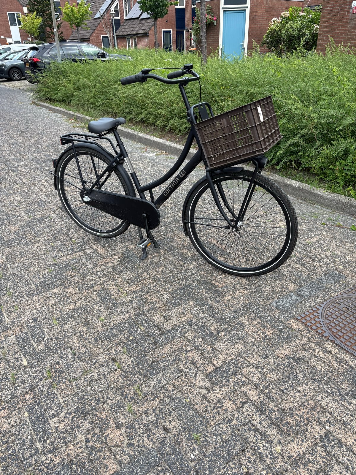 U4 D50 Cortina transsport fiets met rekje en krat, Terugtraprem, Gebruikt, 47 tot 50 cm, Versnellingen