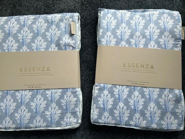 Essenza Dekbedovertrek 140/200 100% Satijn Katoen, Blauw, Essenza, Dekbedovertrek, Ophalen of Verzenden