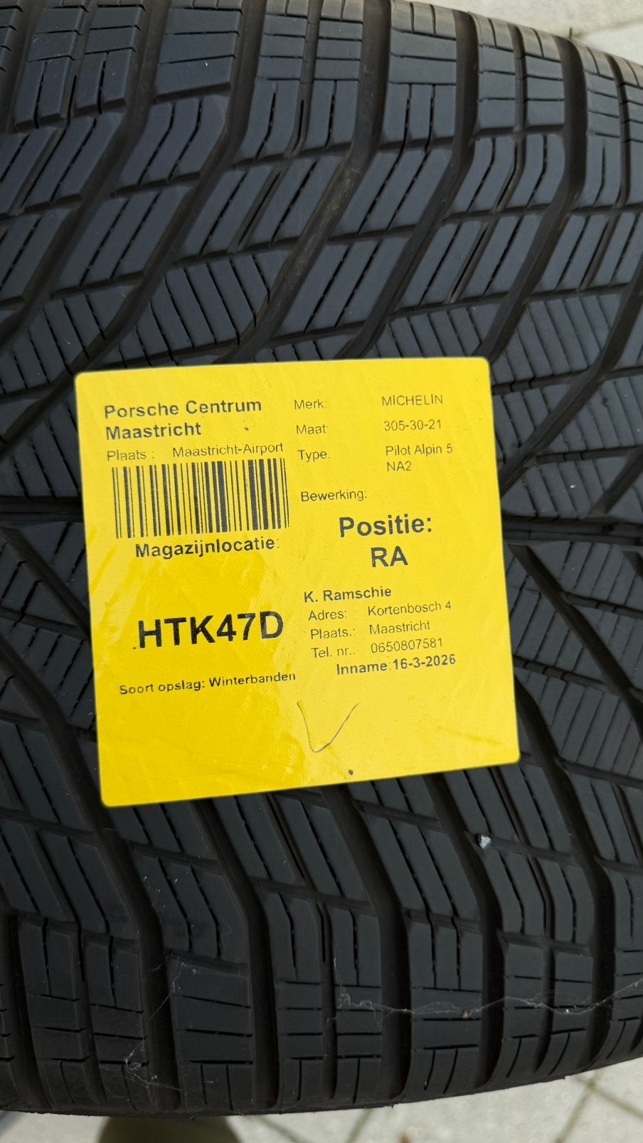 Porsche 911 992.2 originele velgen met Michelin winterbanden, Band(en), Personenwagen, 20 inch, Gebruikt