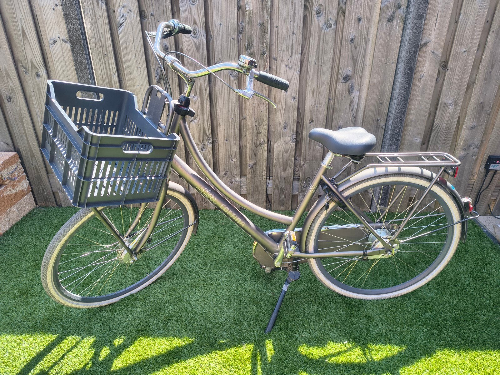 Cortina U4 Family met fiets 8 versnellingen ZEER NETTE FIETS, Terugtraprem, Versnellingen, Zo goed als nieuw, 50 tot 53 cm