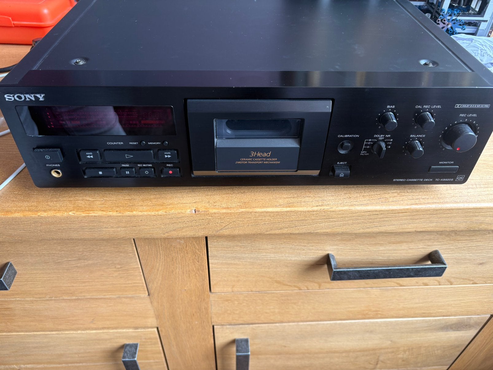 Sony TC-KB920S QS cassette deck in mintstaat, Ophalen of Verzenden, Enkel, Sony, Tiptoetsen