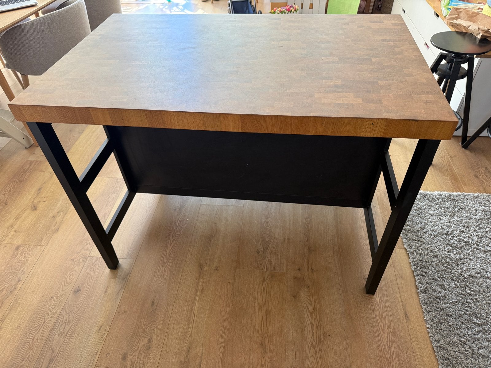 IKEA VADHOLMA Keukeneiland Zwart/Eiken, Ophalen, Gebruikt, Hout, IKEA