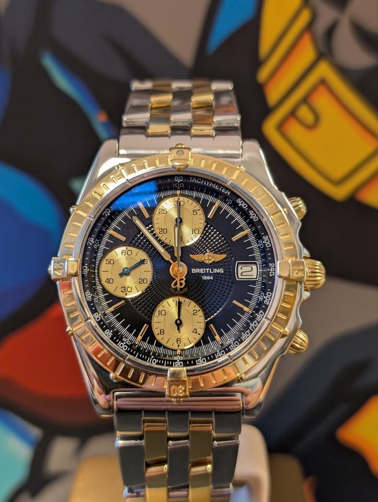 Breitling Chronomat D13050,1 uniek goud, Sieraden, Tassen en Uiterlijk, Horloges | Heren, Ophalen of Verzenden, Zo goed als nieuw