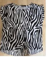 Blouse zebra print (maat M), Kleding | Dames, Maat 38/40 (M), Zwart, Ophalen of Verzenden, Zo goed als nieuw