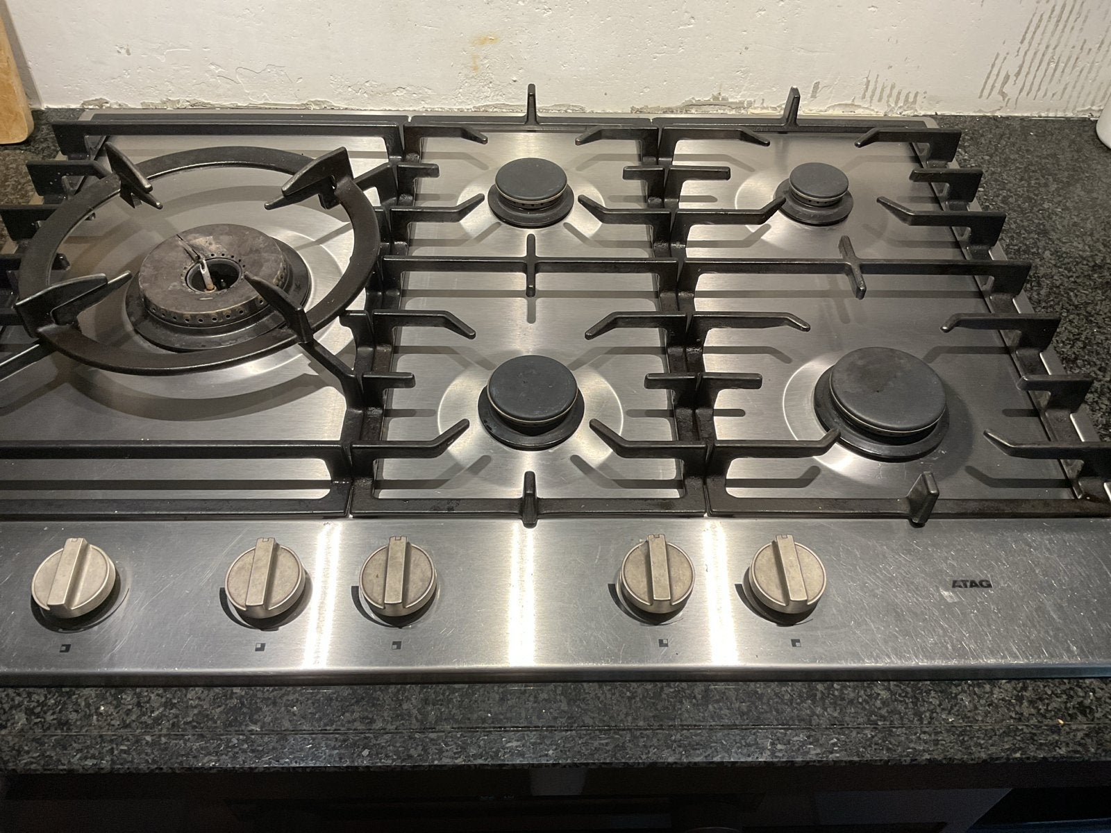 ATAG Gasfornuis met 5 kookzones - RVS, Witgoed en Apparatuur, Gebruikt, Minder dan 85 cm, 60 cm of meer, Ophalen of Verzenden