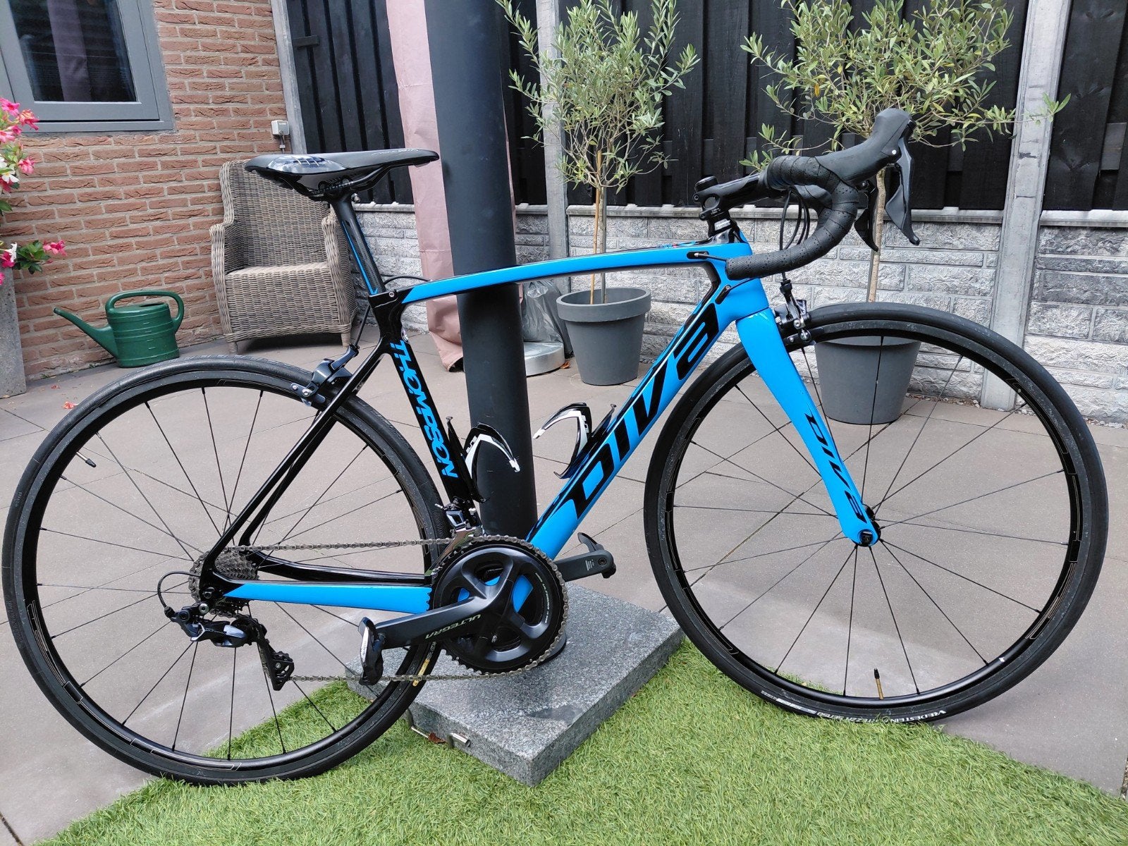 Racefiets Thompson Diva (Nieuwstaat), Fietsen en Brommers, Fietsen | Racefietsen, 28 inch, Carbon, Velgrem, 49 tot 53 cm