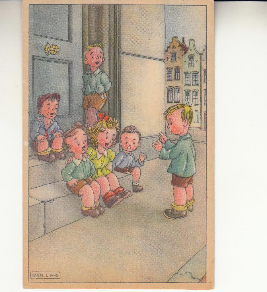 Karel Links                        =0038=, Verzamelen, Ansichtkaarten | Themakaarten, Ophalen of Verzenden, 1960 tot 1980, Gelopen