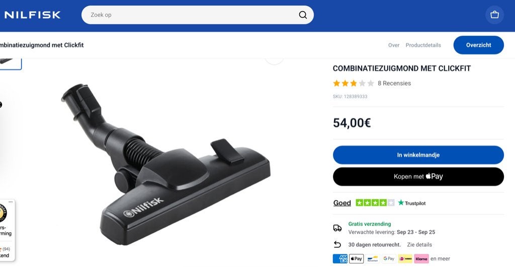Stofzuiger onderdelen, Witgoed en Apparatuur, Ophalen, Nieuw