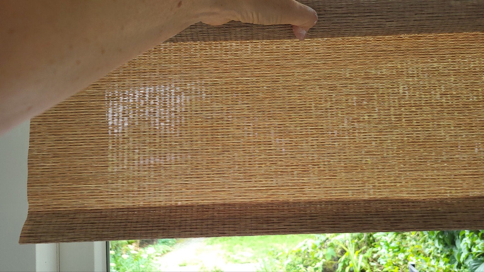 Zgan rolgordijn Eikeren, lichtdoorlatend, ingekort op 73 cm,, Huis en Inrichting, Gebruikt, Overige merken, Bruin, Ophalen of Verzenden