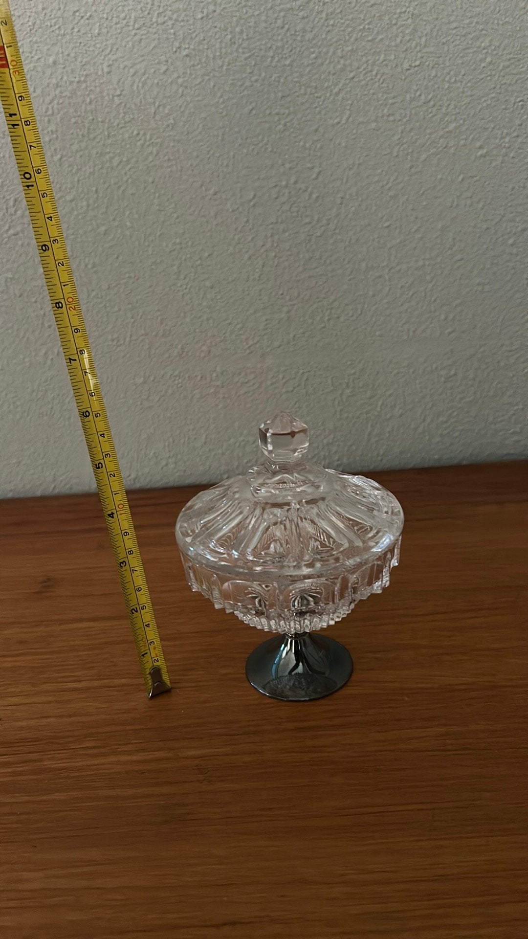 Vintage Stuart Crystal, bonbon schaal met deksel zgan, Verzenden, Zo goed als nieuw