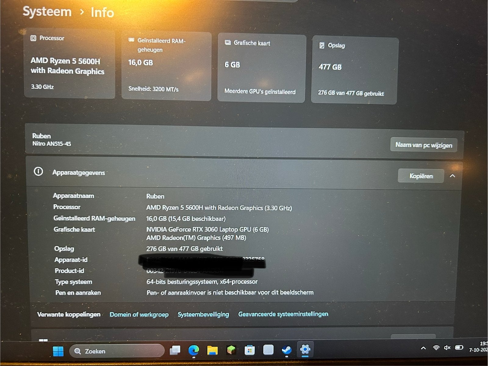 Gaming laptop - Acer Nitro 5 AN515-45-R72K