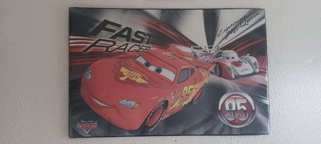 Cars poster, Met lijst, Rechthoekig Liggend, Ophalen of Verzenden, Zo goed als nieuw