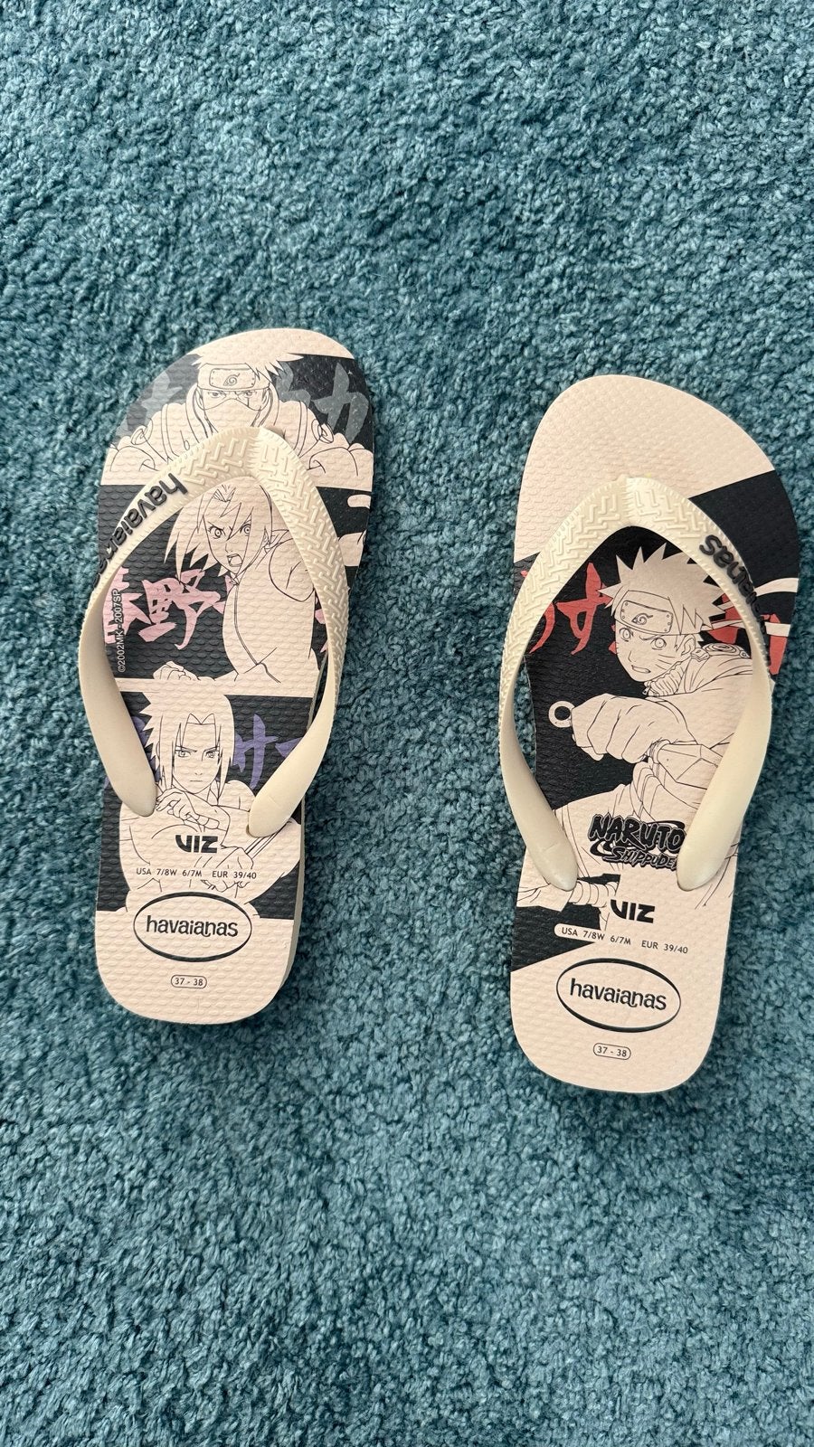 Havaianas Naruto Shippuden slippers maat 37/38, Slippers, Overige kleuren, Nieuw, Ophalen of Verzenden