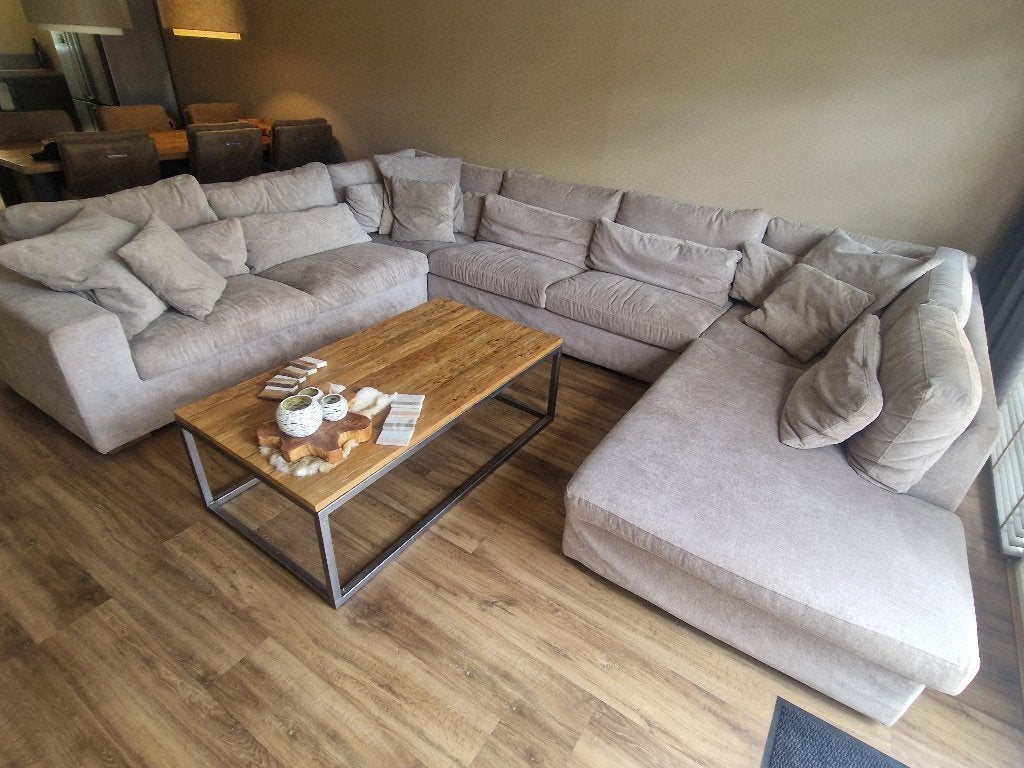 Grote U-vormige loungebank Dutch Sofa Company, Ophalen, Gebruikt, Hoekbank, 300 cm of meer