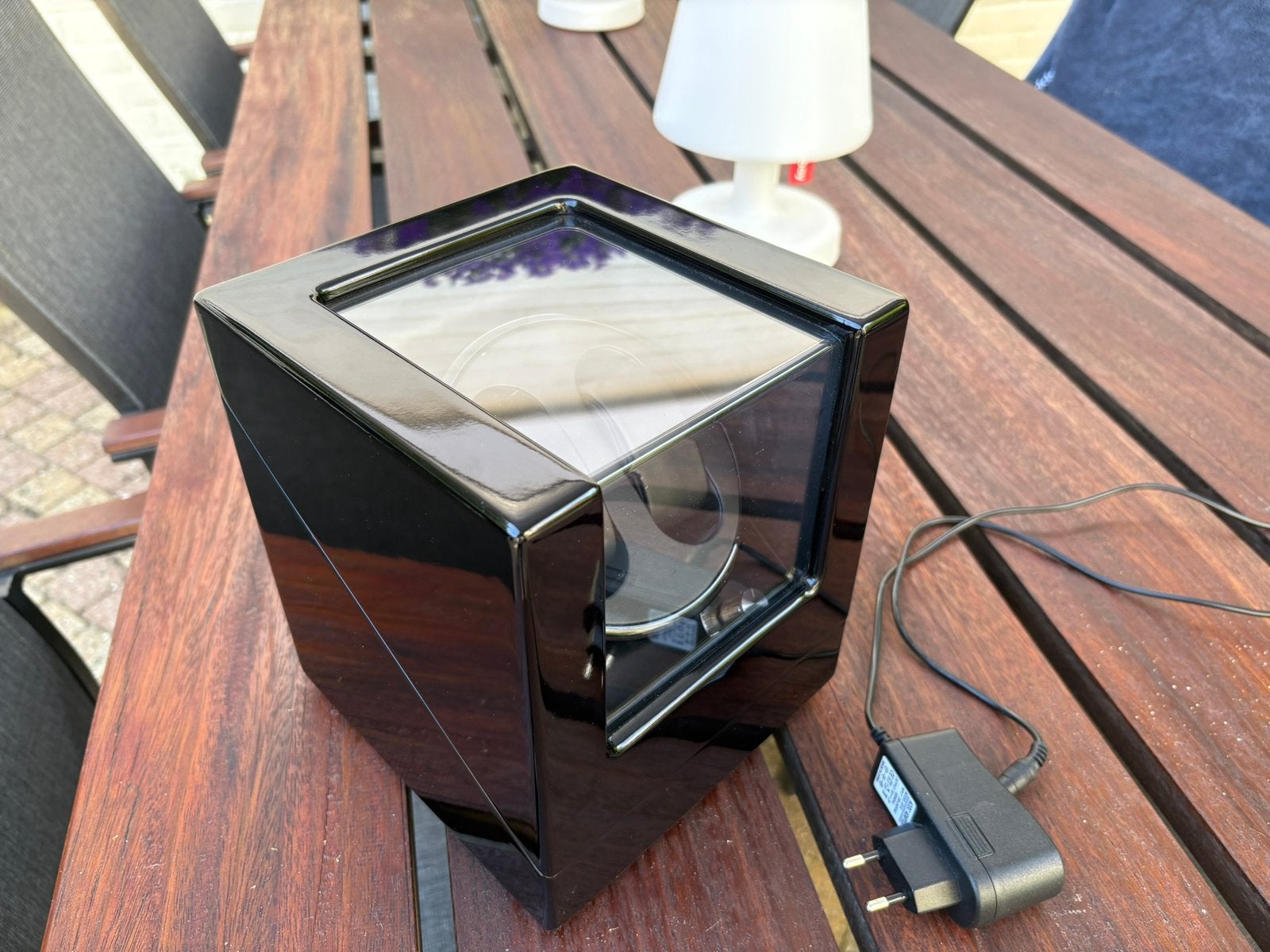 Watchwinder voor twee horloge’s. In nieuwstaat!!, Ophalen of Verzenden, Zo goed als nieuw, Overige merken