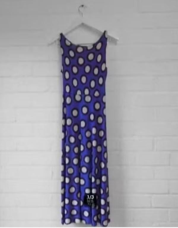 MaliParmi - Prachtige polkadot Jurk maat 36 - Nieuw €299, Kleding | Dames, Blauw, Nieuw, Ophalen of Verzenden, X