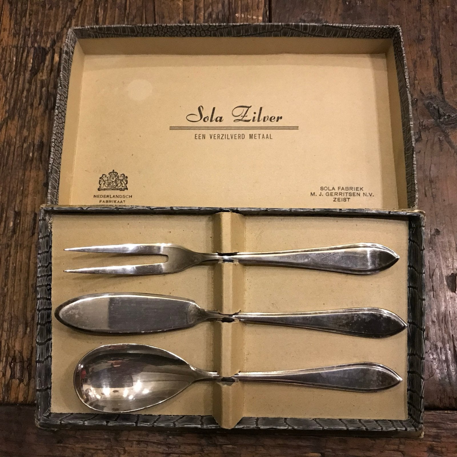 Vintage Sola Zilver Bestekset in Originele Doos, Ophalen of Verzenden