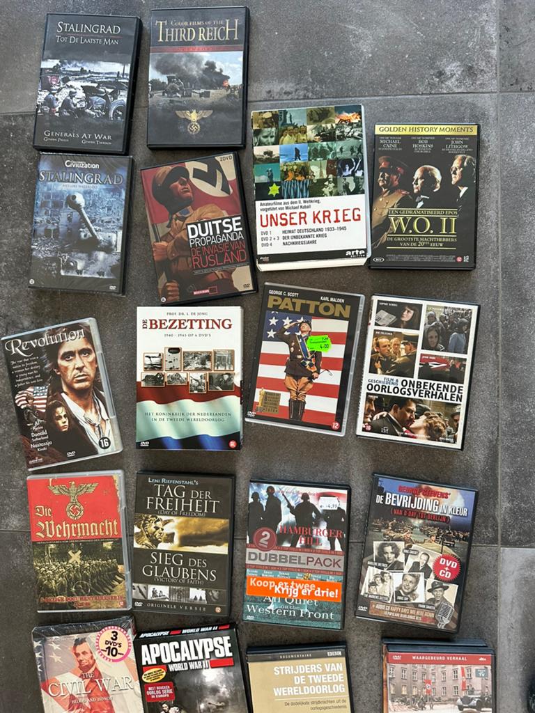Doos vol oorlog dvd’s, Vanaf 16 jaar, Ophalen of Verzenden, Zo goed als nieuw