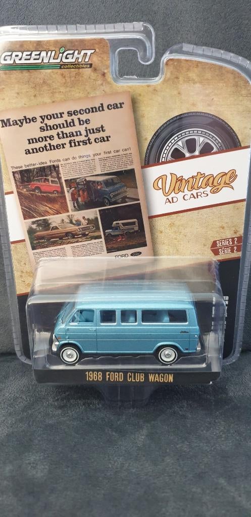 Ford Club Wagon Greenlight 1:64, Hobby en Vrije tijd, Christian@diecastcompany.nl, Auto, Diecast Company, Nieuw