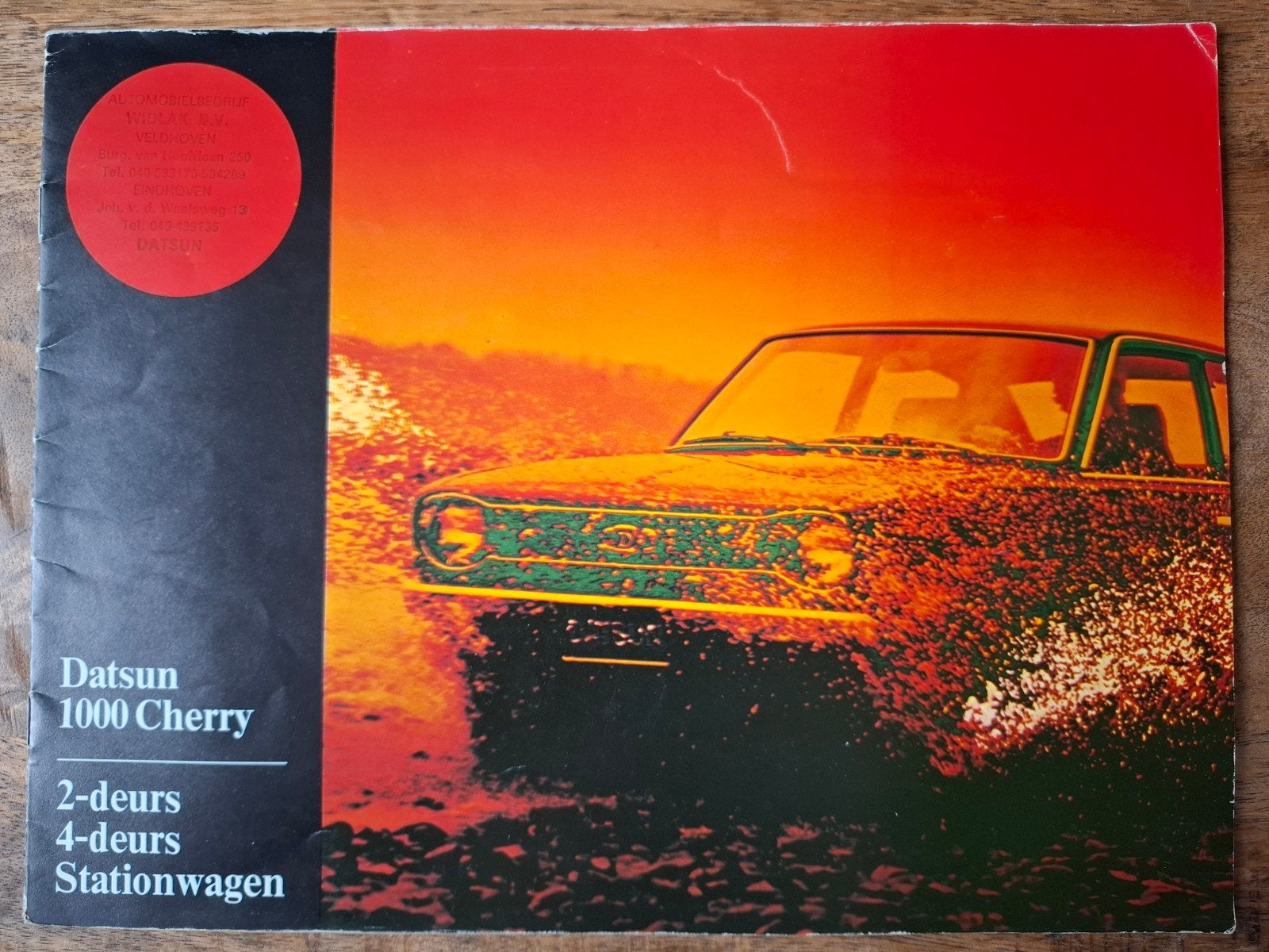 Datsun 100A Cherry Brochure - Origineel Nederlands uit de ja, Ophalen of Verzenden, Gelezen, Overige merken, Datsun Nederland B.V.
