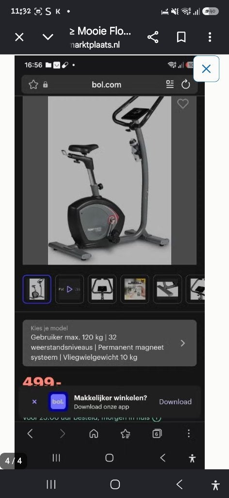 Hometrainer fiets, Ophalen, Rug, Zo goed als nieuw, Metaal