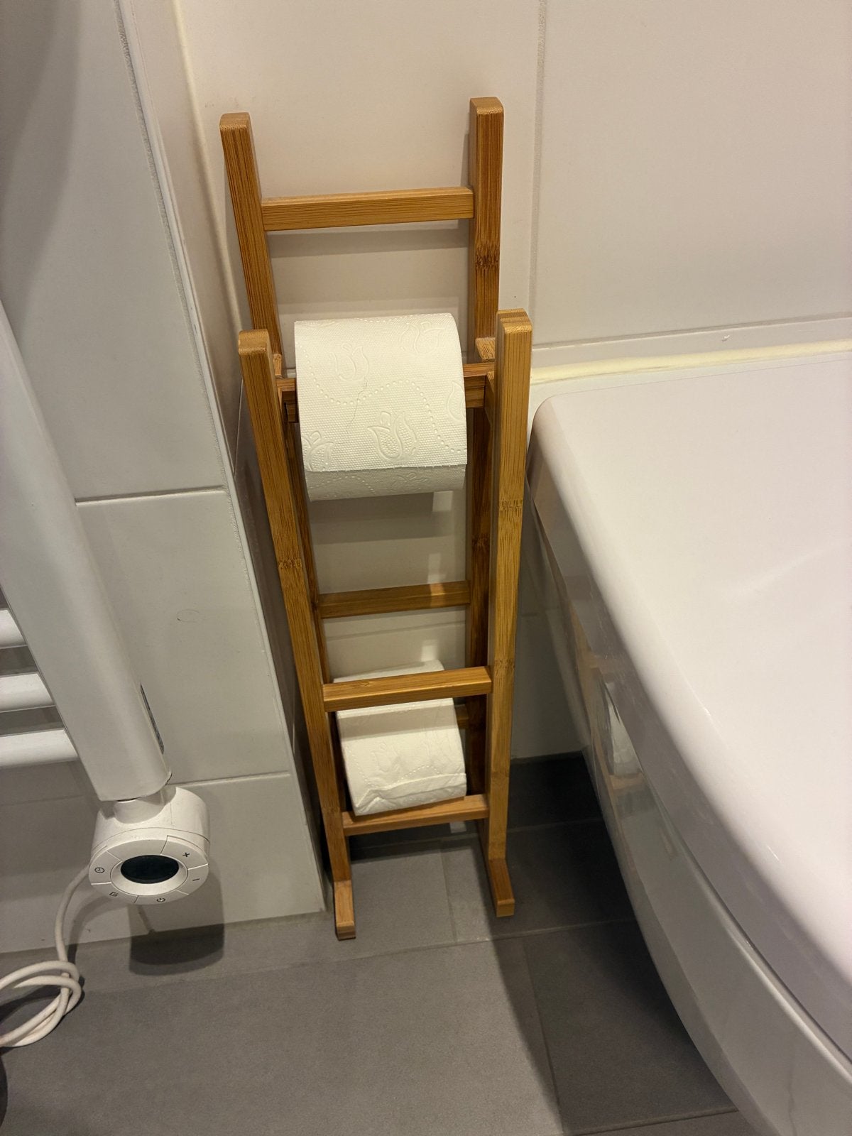toiletrolhouder / toiletrolrekje, Ophalen, Zo goed als nieuw, Bruin, Toilet-accessoire