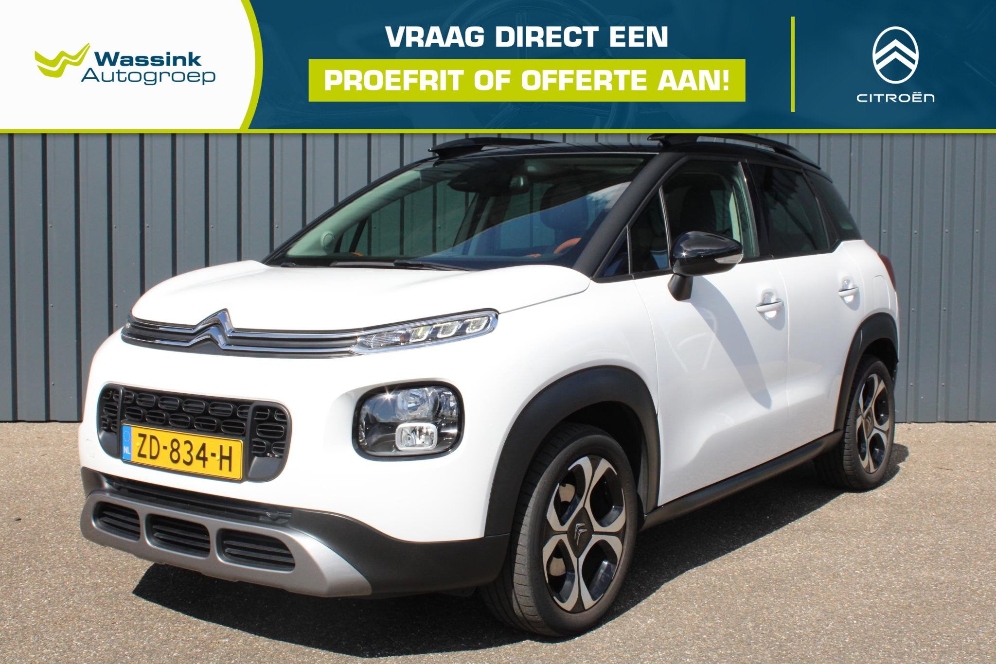 Citroen C3 Aircross 1.2 PureTech S&S Shine 110pk Automaat Sh, Gebruikt, Euro 6, Wit, Origineel Nederlands