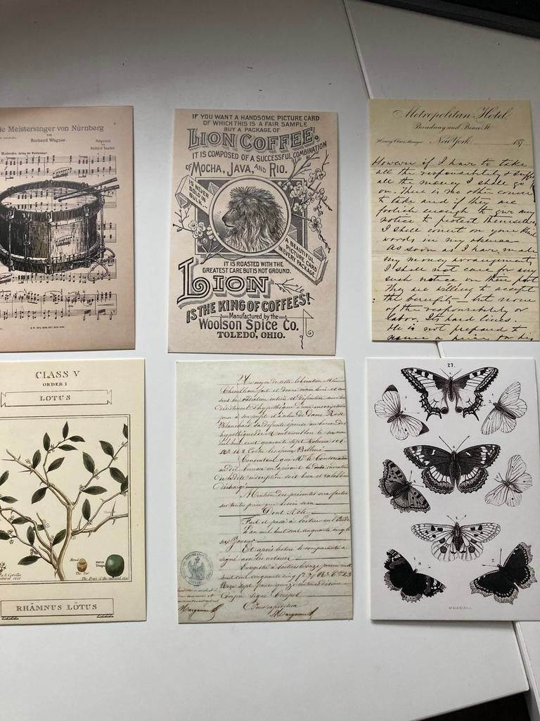 6x Vintage kaart, Ophalen of Verzenden, Nieuw, Papier of Karton