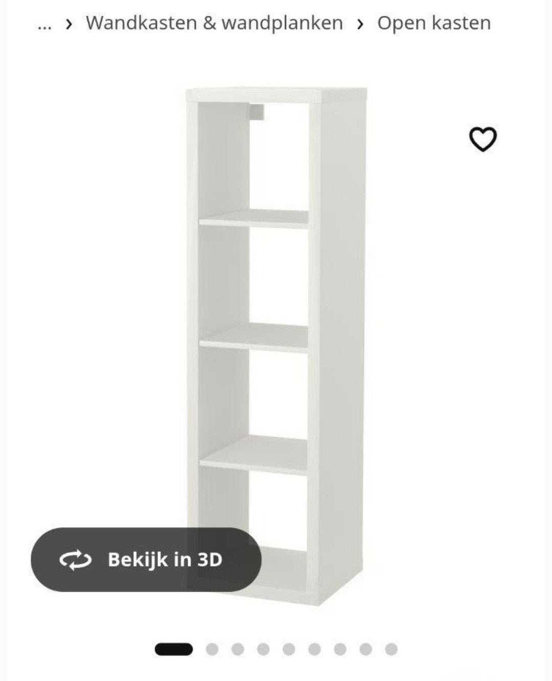 Gezocht: Witte IKEA Kallax 4x1 Kast, Huis en Inrichting, Ophalen of Verzenden, Zo goed als nieuw