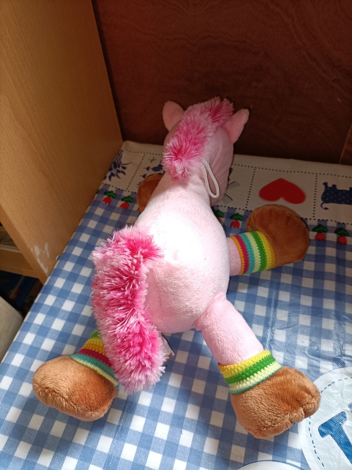 Roze paard knuffel Jafri Toys 24 cm, Ophalen of Verzenden, Zo goed als nieuw