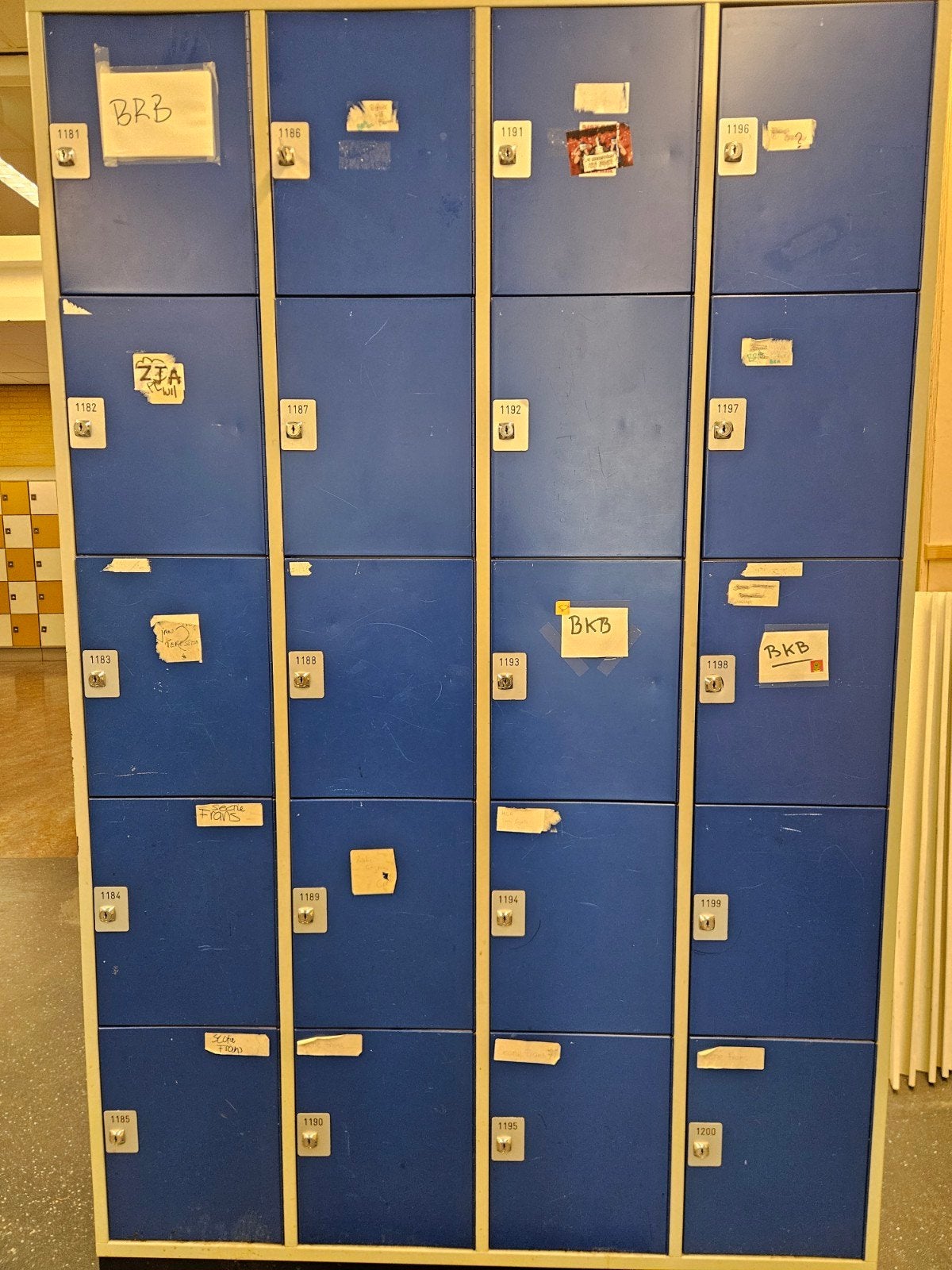 Grote locker kast met 20 individuele kluisjes, Ophalen, Gebruikt, Industrieel, functioneel