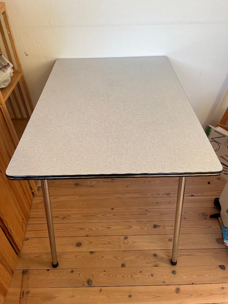 Formica tafel vintage, Huis en Inrichting, Tafels | Eettafels, Ophalen, Gebruikt, 100 tot 150 cm, 50 tot 100 cm