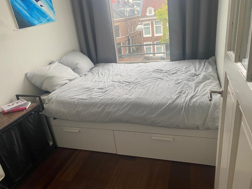Ikea bed 140x200, Ophalen, Overige materialen, Gebruikt, Wit