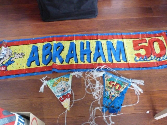 50 jaar abraham versiering, Ophalen of Verzenden, Zo goed als nieuw, Versiering, Abraham of Sarah