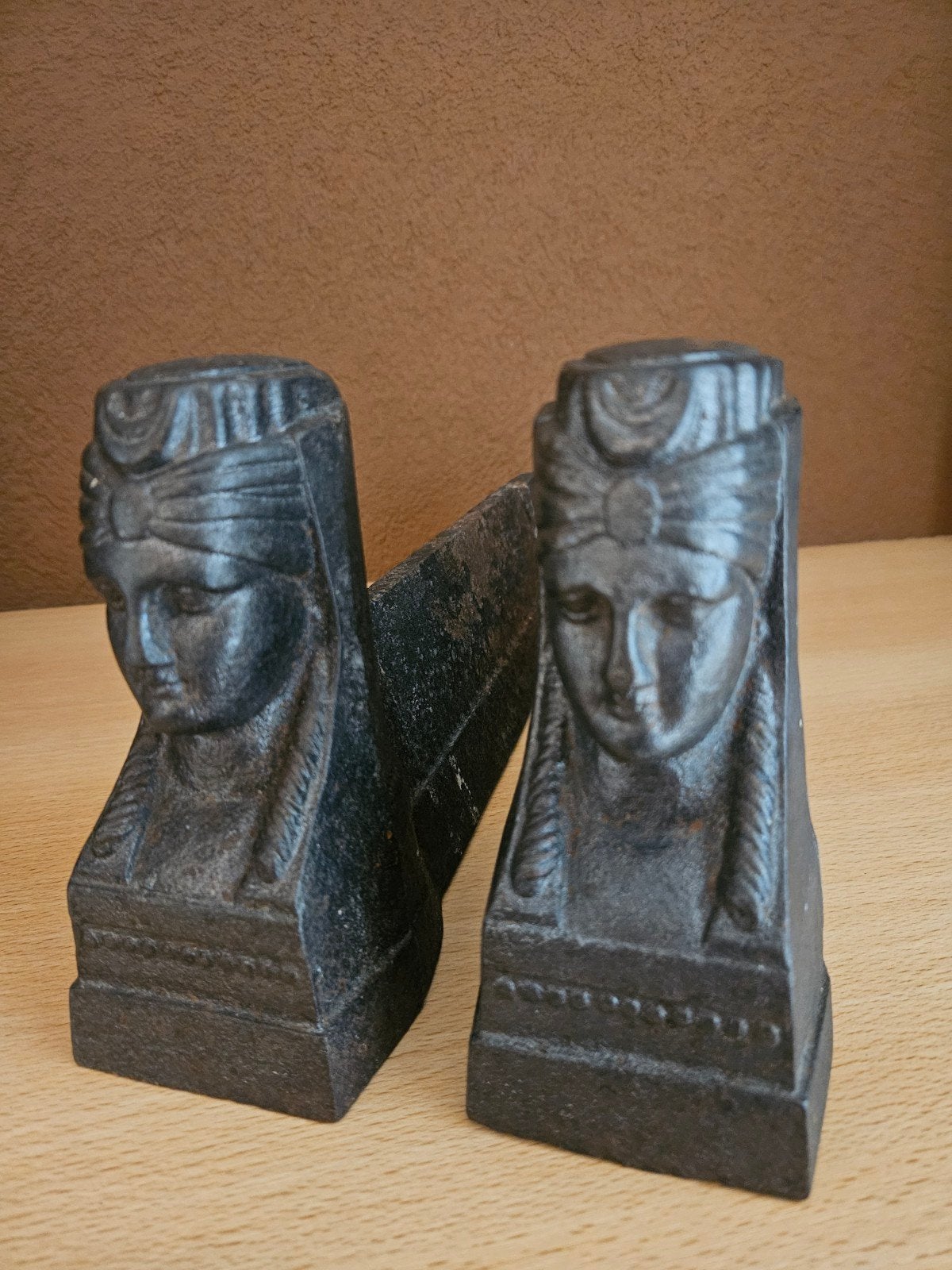 Antieke Franse Vuurbokken - Egyptische Revival Sfinxen, Ophalen of Verzenden