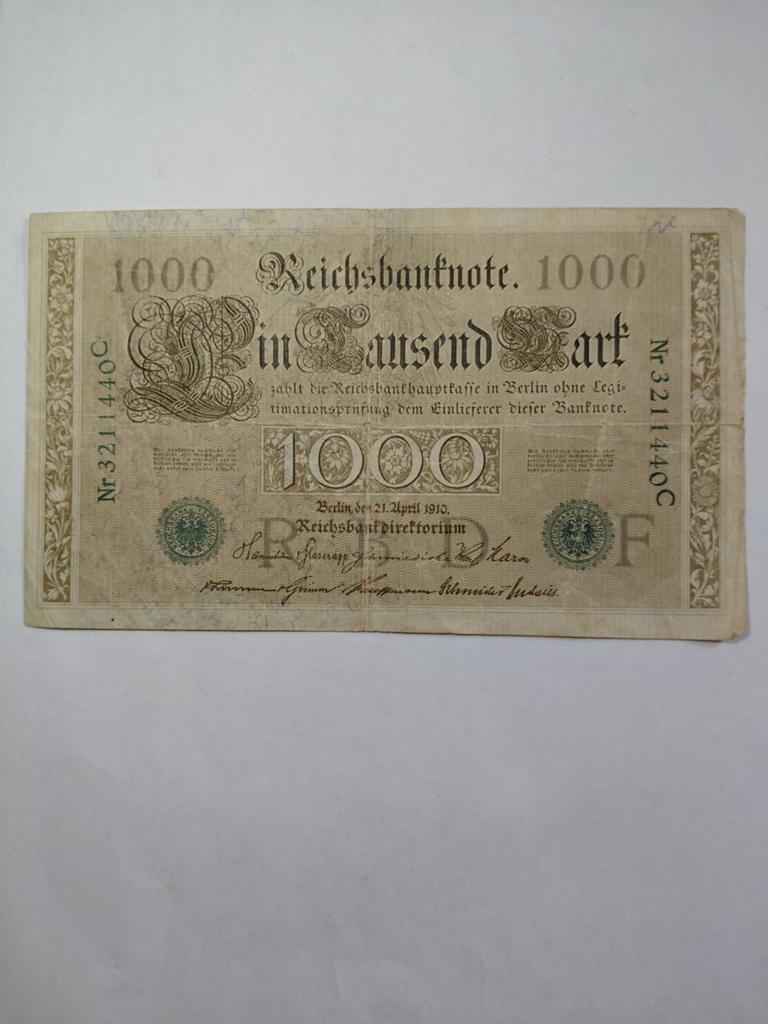 Duitse 1000 mark 1910, Ophalen of Verzenden, Duitsland