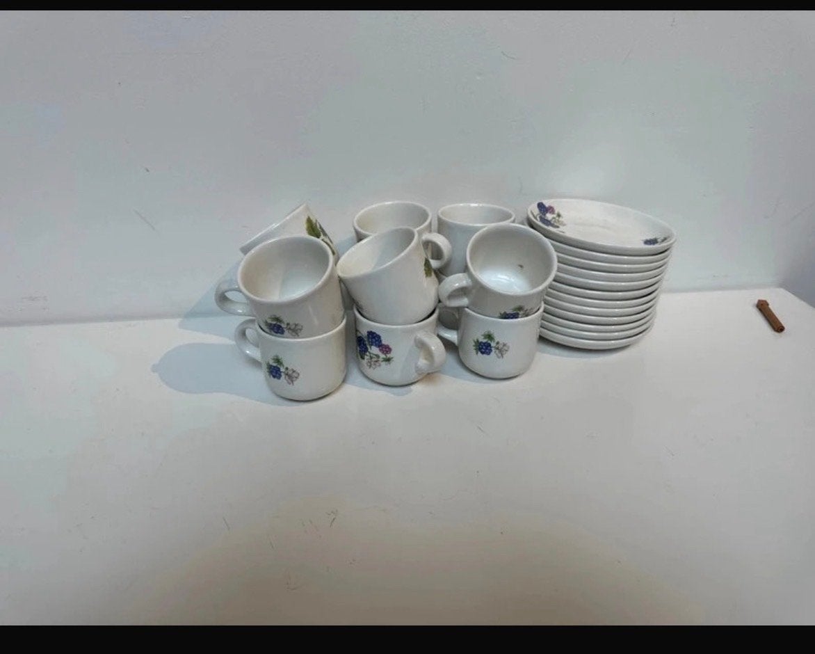 Vintage kop en schotel set - Zwiebelmuster stijl, Gebruikt, Ophalen of Verzenden, Overige stijlen, Kop(pen) en/of Schotel(s)
