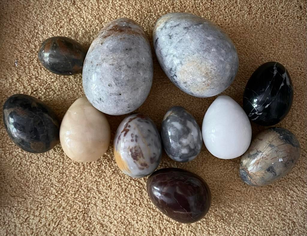 Collectie mineralen eieren, Verzamelen, Ophalen of Verzenden, Mineraal