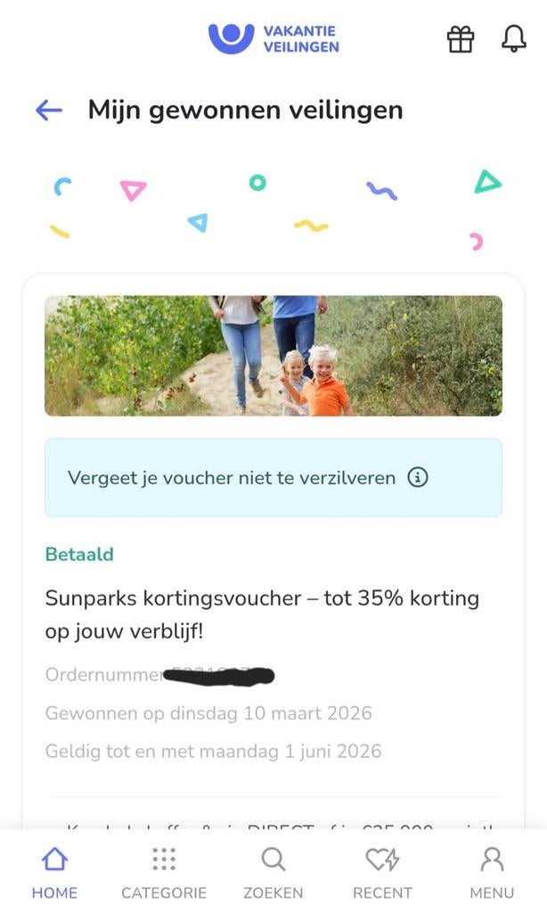 Voucher voot tot 35% korting op Sunparks tot 1 juni boeken, Tickets en Kaartjes, Drie personen of meer, Kortingsbon, Bungalowpark