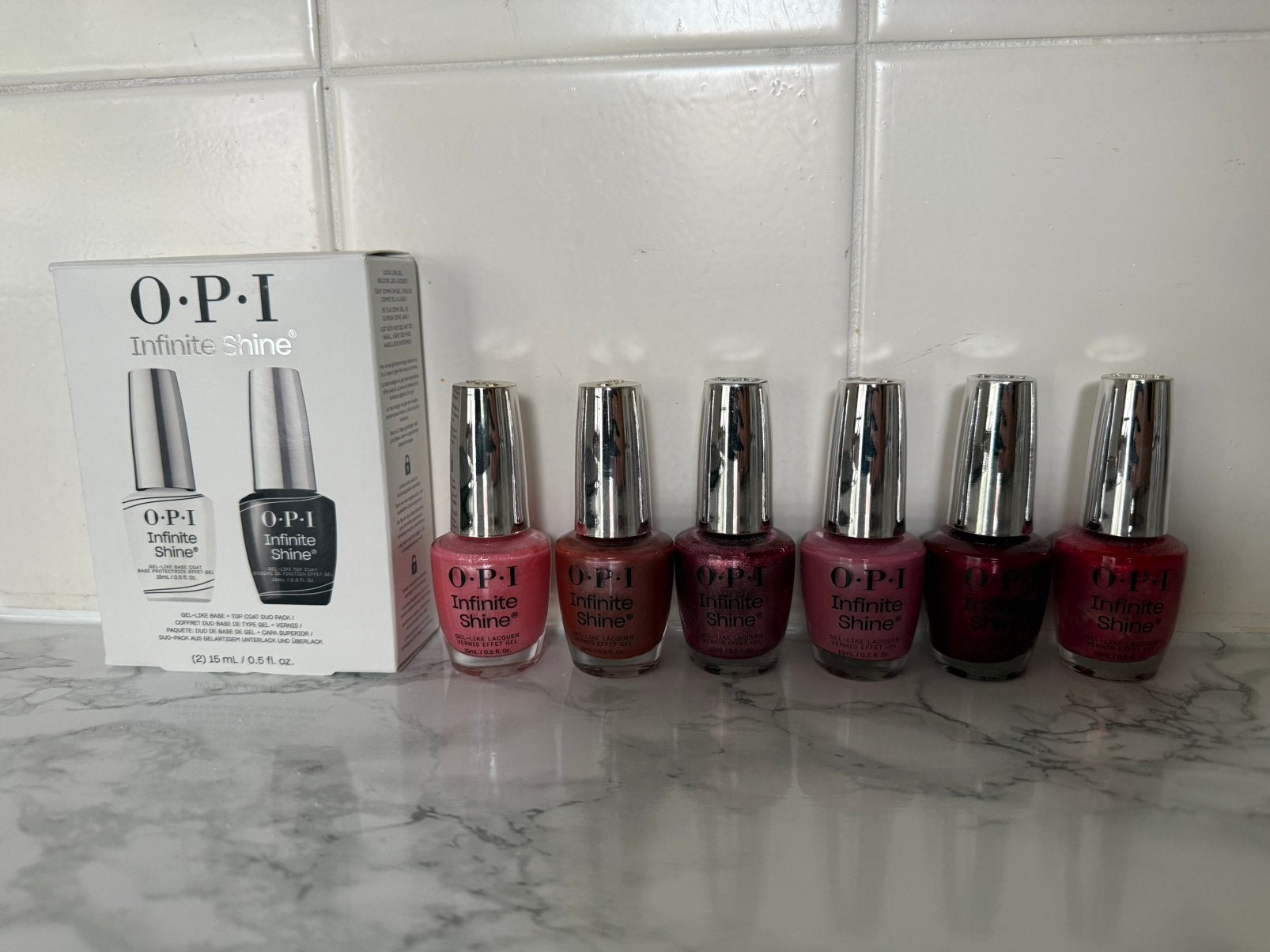 OPI nagellak 6 kleuren en base / top, Ophalen of Verzenden, Zo goed als nieuw, Handen en Nagels, Make-up