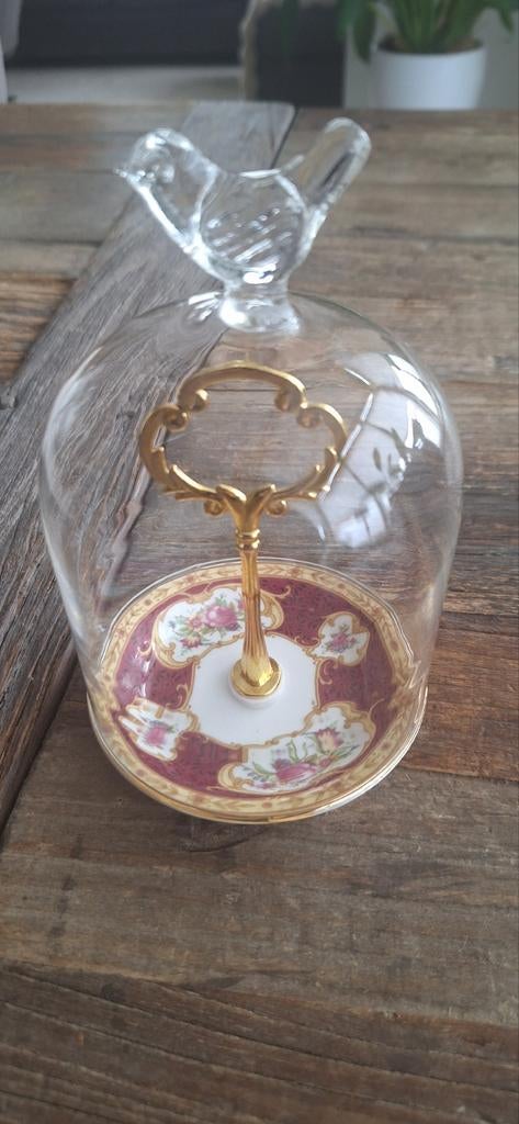 2 glas stolpjes met vogeltje €10,00, Huis en Inrichting, Ophalen, Nieuw