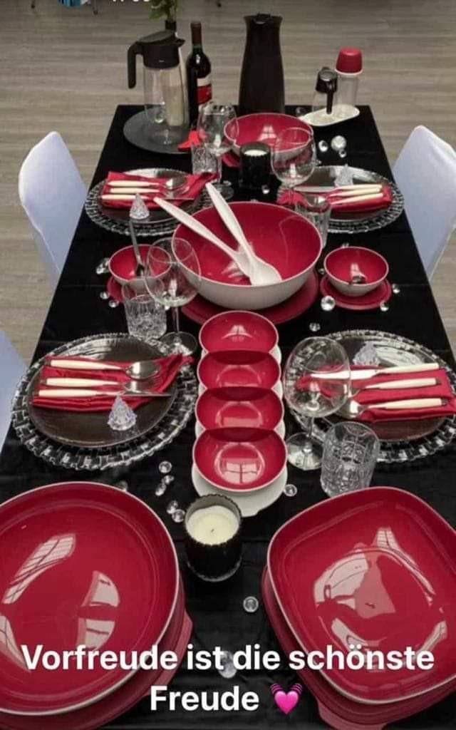 Tupperware allegra serie, diverse items in kersenrood, nieuw, Ophalen of Verzenden, Nieuw, Overige typen