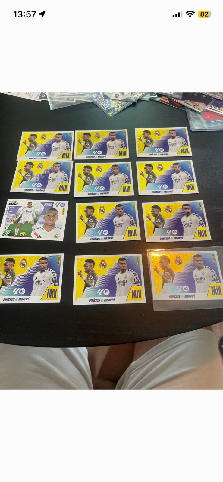Voetbalplaatjes Vinícius & Mbappé - Panini Adrenalyn XL, Ophalen of Verzenden, Zo goed als nieuw, Buitenlandse clubs, Spelerskaart