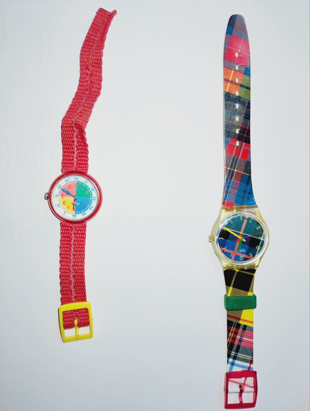 2 Swatch kinder horloges - Waterresistent, Made in Suisse, Ophalen of Verzenden, Jongen of Meisje